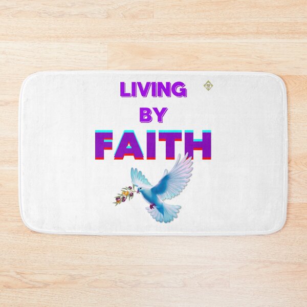 Item preview, LIVING BY FAITH, dove with olive branch, religious christian designed and sold by TANGELLACOUTURE.