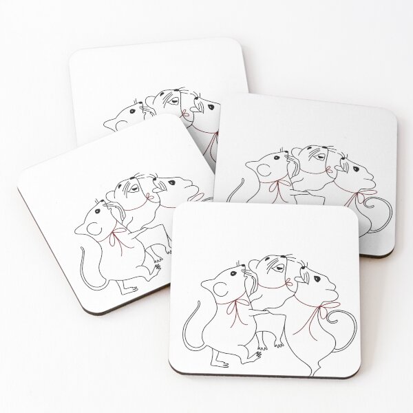 Item preview, coquette dancing mice with bows designed and sold by Jaganna.
