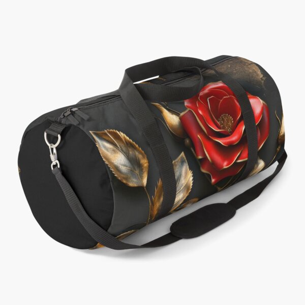 Item preview, Beautiful red and gold roses on black . designed and sold by MargaretWiktor.