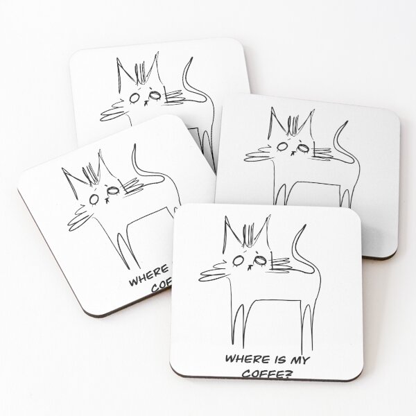 Item preview, tired cat looking for cofee designed and sold by Jaganna.