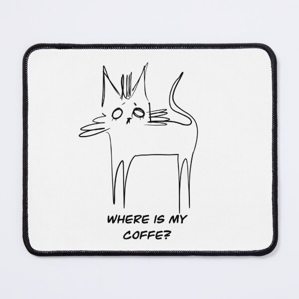 Item preview, tired cat looking for cofee designed and sold by Jaganna.