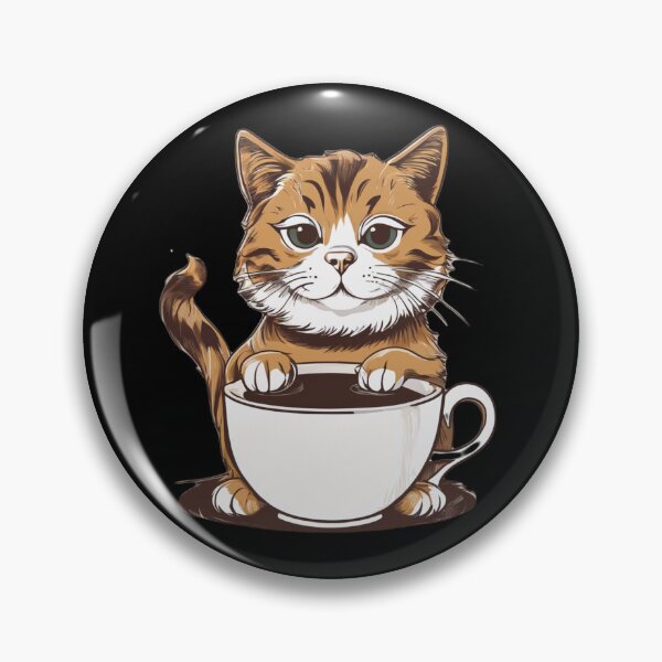 Item preview, Cat and coffee designed and sold by TeeTemptation.
