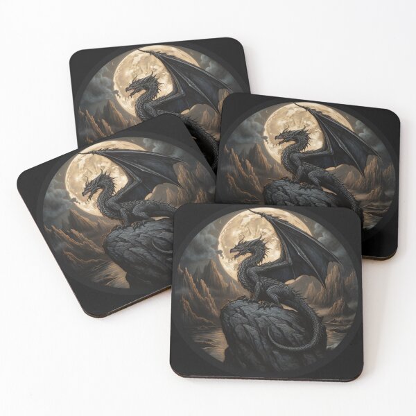 Item preview, Dragon and moon designed and sold by MetreRay.