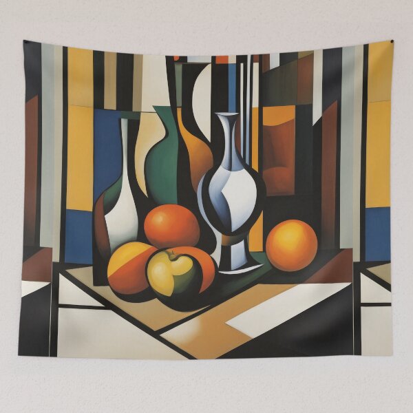 Item preview, Vivid Symphony: Abstract Pop Art Vases and Fruit designed and sold by ZipperDragon88.
