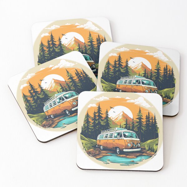 Item preview, van, nature, mountain, print, travel, drawing designed and sold by MaraDigitalart.