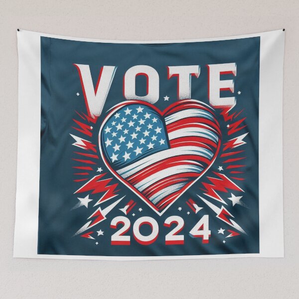 Item preview, Vote 2024 Patriotic Heart Design designed and sold by merve02shop.