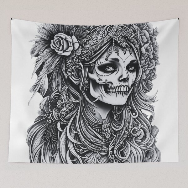 Item preview, Cyber Floral Maiden Futuristic Art Print designed and sold by WhiteDoveArt.