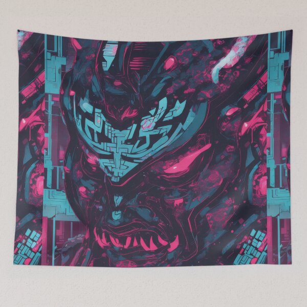 Item preview, Neon Demon: Futuristic Guardian designed and sold by ZipperDragon88.