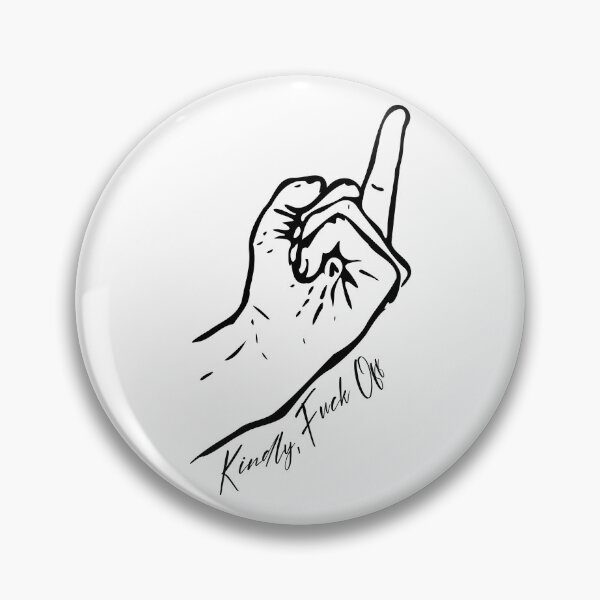Item preview, Kindly, Fuck Off (Black Drawing of Middle Finger) designed and sold by thebigleebowski.