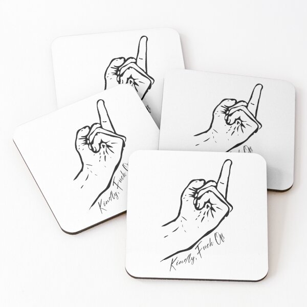 Item preview, Kindly, Fuck Off (Black Drawing of Middle Finger) designed and sold by thebigleebowski.