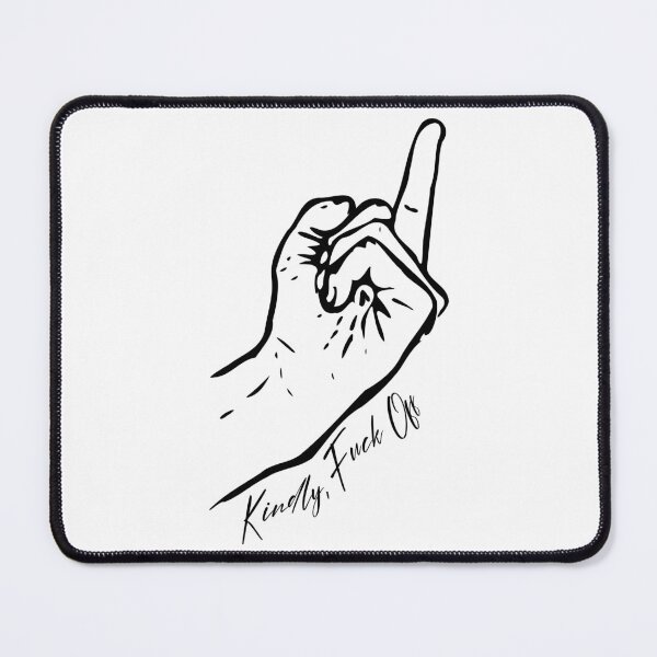 Item preview, Kindly, Fuck Off (Black Drawing of Middle Finger) designed and sold by thebigleebowski.