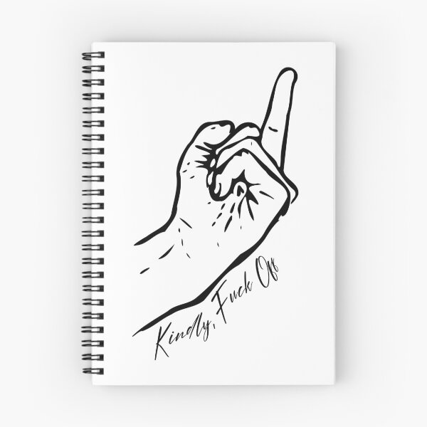 Item preview, Kindly, Fuck Off (Black Drawing of Middle Finger) designed and sold by thebigleebowski.