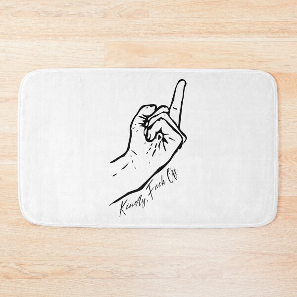 Item preview, Kindly, Fuck Off (Black Drawing of Middle Finger) designed and sold by thebigleebowski.