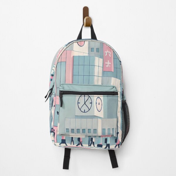 Item preview, Tokyo Streets with Tokyo Tower and Shibuya Crossing: Minimalist and Modern Architecture in Pastel Colors designed and sold by epvshop.
