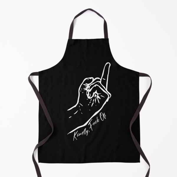 Item preview, Kindly, Fuck Off (White Drawing of Middle Finger) designed and sold by thebigleebowski.