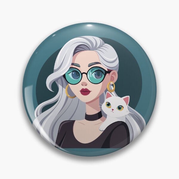 Item preview, Stylish Girl with Cat designed and sold by natalielaf.