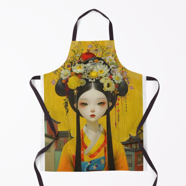 Item preview, Elegant woman in traditional attire with floral headdress. designed and sold by Artessie.