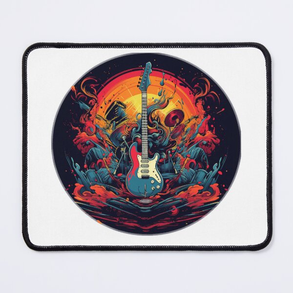 Item preview, guitar, music, rock, party, concert, print, drawing designed and sold by MaraDigitalart.