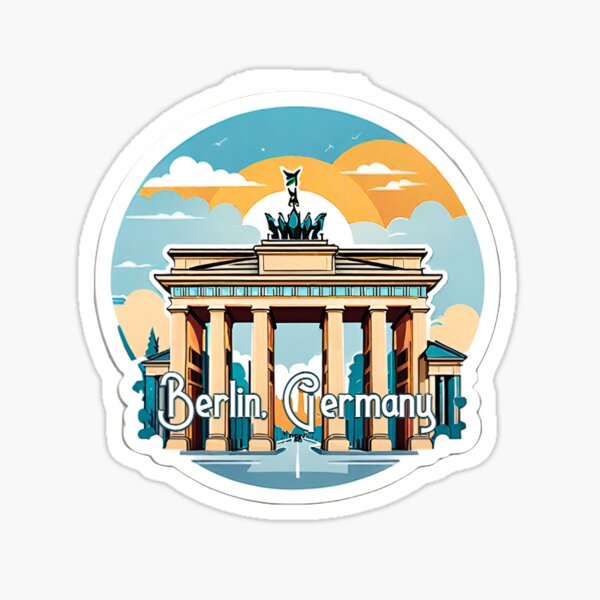 Artikel-Vorschau von Berlin Deutschland Brandenburger Tor Deutschland Aufkleber, designt und verkauft von Devo07.