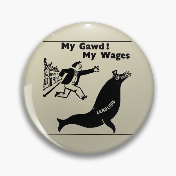 Item preview, My Gawd My Wages - Vintage Socialist Political Cartoon designed and sold by SpaceDogLaika.