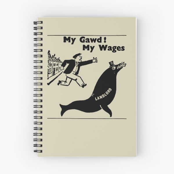 Item preview, My Gawd My Wages - Vintage Socialist Political Cartoon designed and sold by SpaceDogLaika.