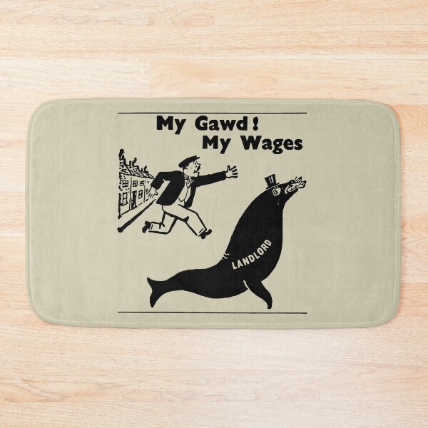 Item preview, My Gawd My Wages - Vintage Socialist Political Cartoon designed and sold by SpaceDogLaika.