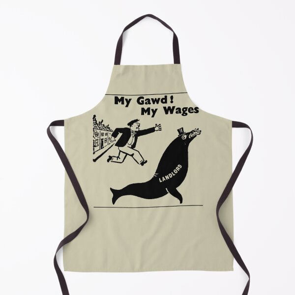 Item preview, My Gawd My Wages - Vintage Socialist Political Cartoon designed and sold by SpaceDogLaika.