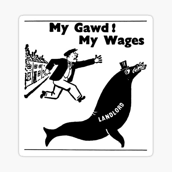 Item preview, Mein Gott, mein Lohn - Vintage sozialistischer politischer Cartoon designed and sold by SpaceDogLaika.