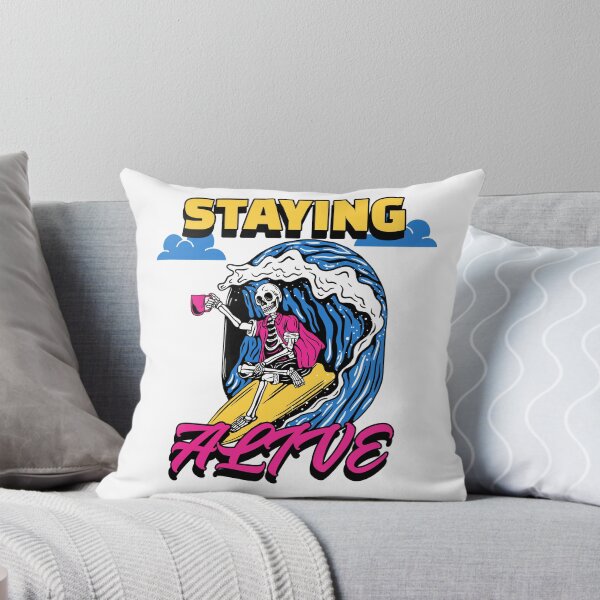 Item preview, Staying Alive Coffee Surf Skeleton designed and sold by ProEf.