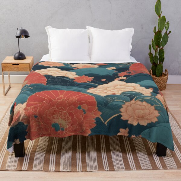 Item preview, Floral Harmony in Red and Teal designed and sold by ZipperDragon88.