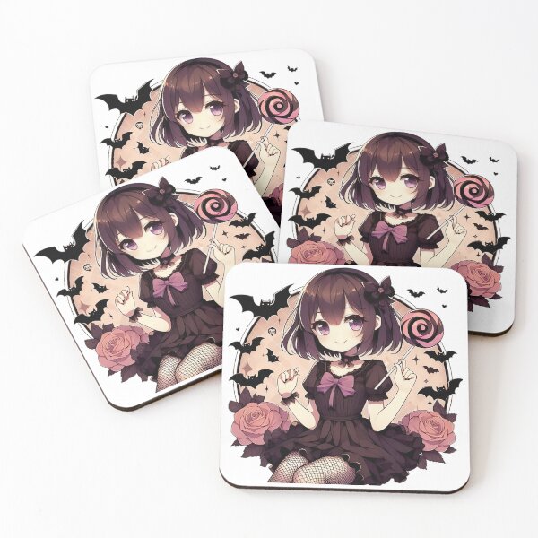 Item preview, Kawaii Anime Girl In A Black Dress designed and sold by StickyGuys.