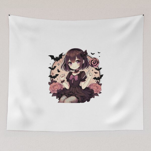 Item preview, Kawaii Anime Girl In A Black Dress designed and sold by StickyGuys.