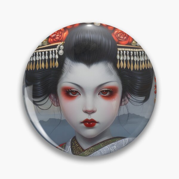 Item preview, Artistic portrait of a woman in traditional Japanese attire. designed and sold by Artessie.