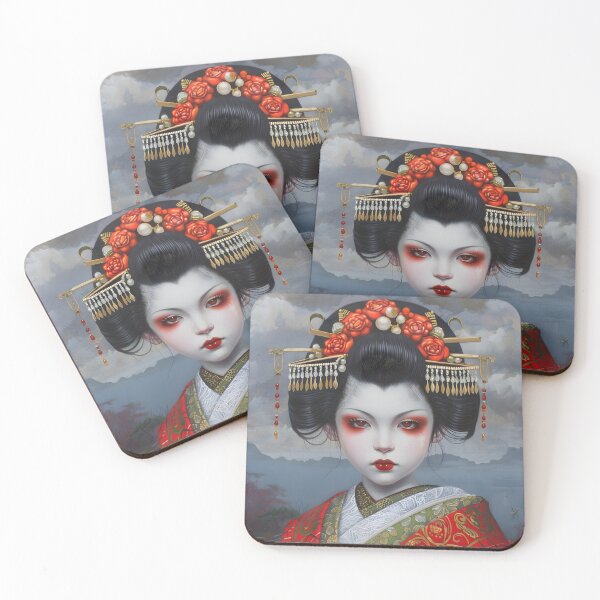 Item preview, Artistic portrait of a woman in traditional Japanese attire. designed and sold by Artessie.
