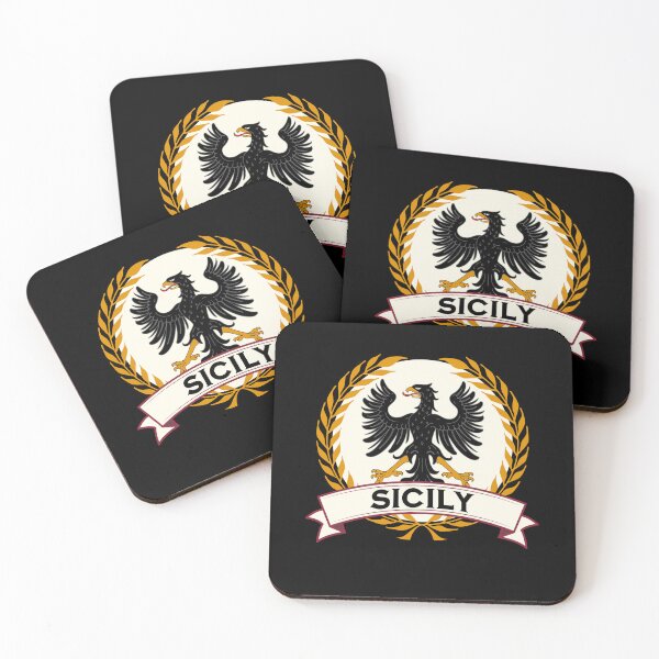 Item preview, Sicily Heraldry - The Kingdom of Sicily Coat of Arms designed and sold by Agema Apparel.