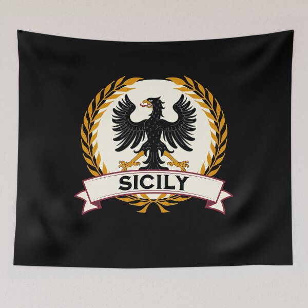 Item preview, Sicily Heraldry - The Kingdom of Sicily Coat of Arms designed and sold by Agema Apparel.