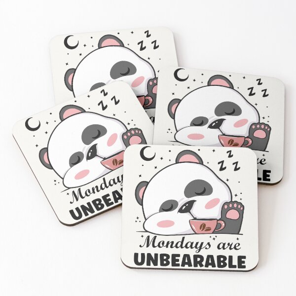 Item preview, Mondays Are Unbearable | Sleepy Panda Bear designed and sold by PearlMoonGrapes.