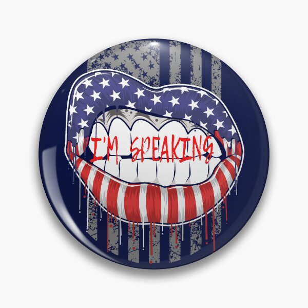 Item preview, im speaking USA Flag Lips Kamala Harris For President 2024 designed and sold by ShirtzTonight.