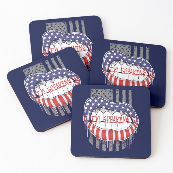 Item preview, im speaking USA Flag Lips Kamala Harris For President 2024 designed and sold by ShirtzTonight.