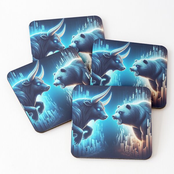 Item preview, Bull vs. Bear stock Market Clash (bullish vs bearish) designed and sold by LeStudioSHB.