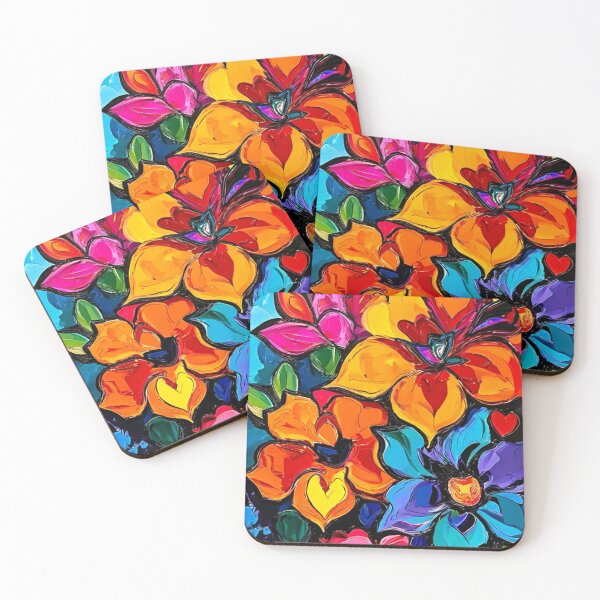 Item preview, Colorful Psychedelic Flowers  designed and sold by TheDarkWardrobe.