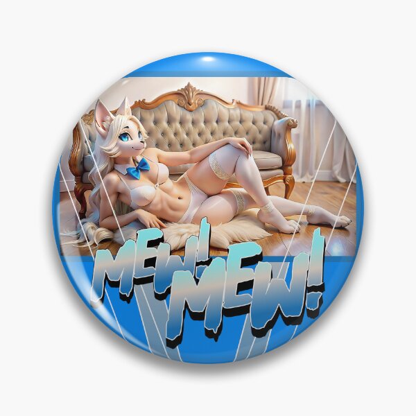 Item preview, CATGIRL D3 - WHITE CAT ON THE SOFA - MEOW FURRY designed and sold by CuPensky.