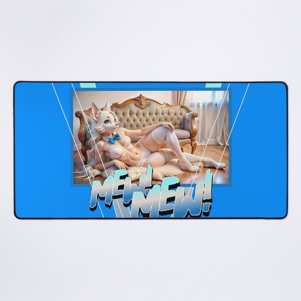 Item preview, CATGIRL D3 - WHITE CAT ON THE SOFA - MEOW FURRY designed and sold by CuPensky.
