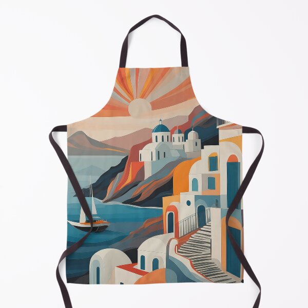 Item preview, Santorini Minimalist Art Greek Island Mediterranean designed and sold by EnchantedWishes.