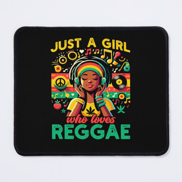 Item preview, Just A Girl Who Loves Reggae Jamaican Music Funny Rasta designed and sold by Dressed For Duty.