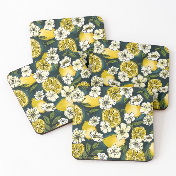 Item preview, Summer Lemon Floral Oil Painting Print  designed and sold by creativAF.