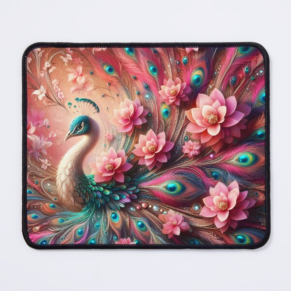 Item preview, Magnolia pinky peacock bird art designed and sold by EmeraldeaArt.