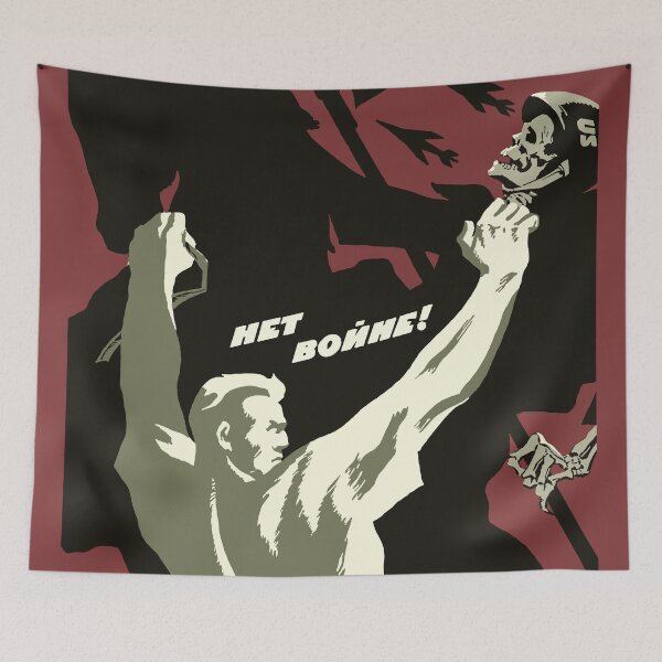 Item preview, No More War! - Soviet Propaganda designed and sold by SpaceDogLaika.