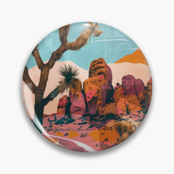 Item preview, Joshua Trees in California abstract design montage designed and sold by CaliforniaVibe.