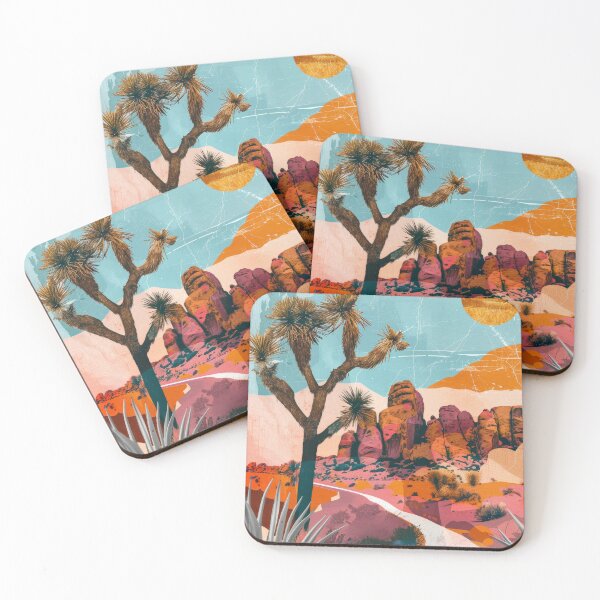 Item preview, Joshua Trees in California abstract design montage designed and sold by CaliforniaVibe.
